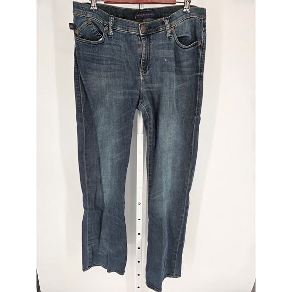 Rock & Republic Women's Straight Leg Button Closer Blue Bootcut Jeans Size 14 - Picture 1 of 6